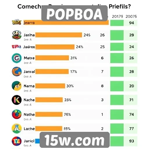 Desempenho de jogos populares no site POPBOA